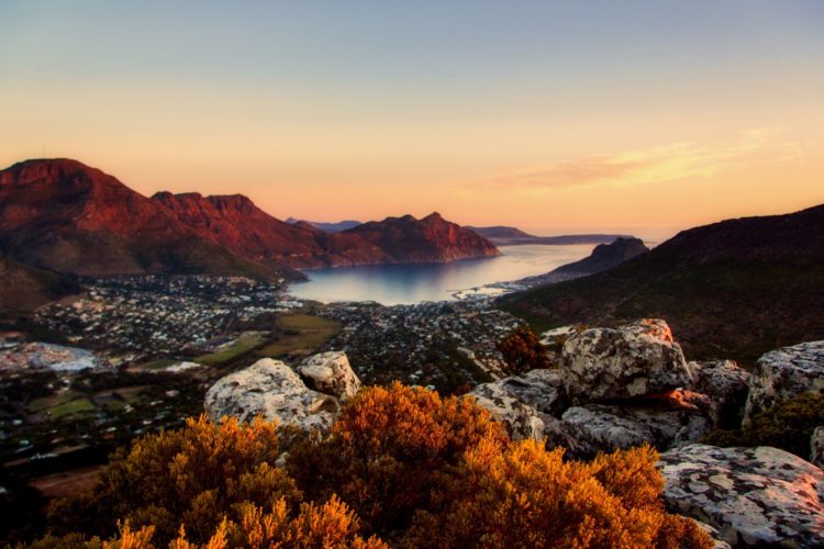 South Africa Safaris Scenic Cape Town sunset, mountain climbing in africa