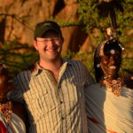 Jono with the locals, cultural safaris, philanthropic safari