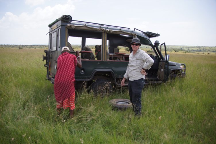 Kenya travel guide, Flat tyre on safari in Kenya