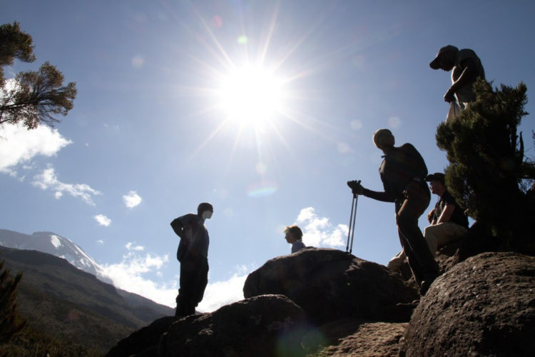 Machame route, take a break, mount kilimanjaro, mountain climbing in africa