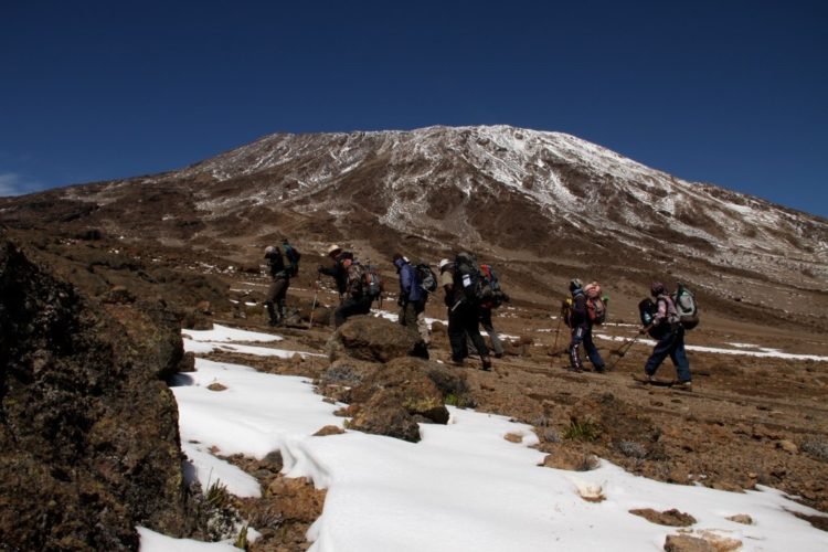 Blue skies, rongai route, mount kilimanjaro, mountain climbing in africa