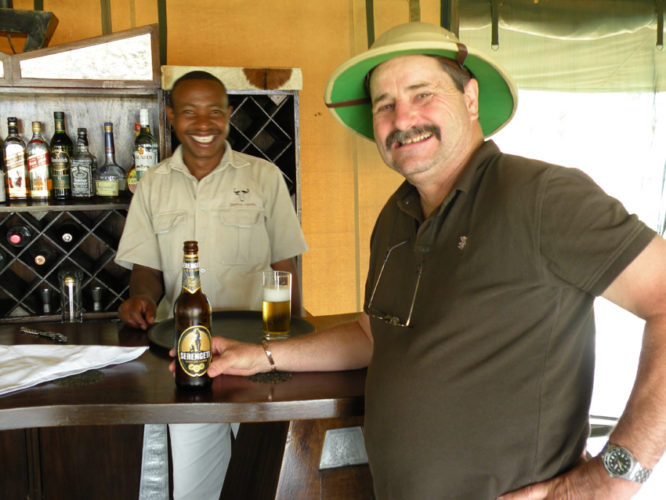 at the bar, tanzania safaris, private safaris