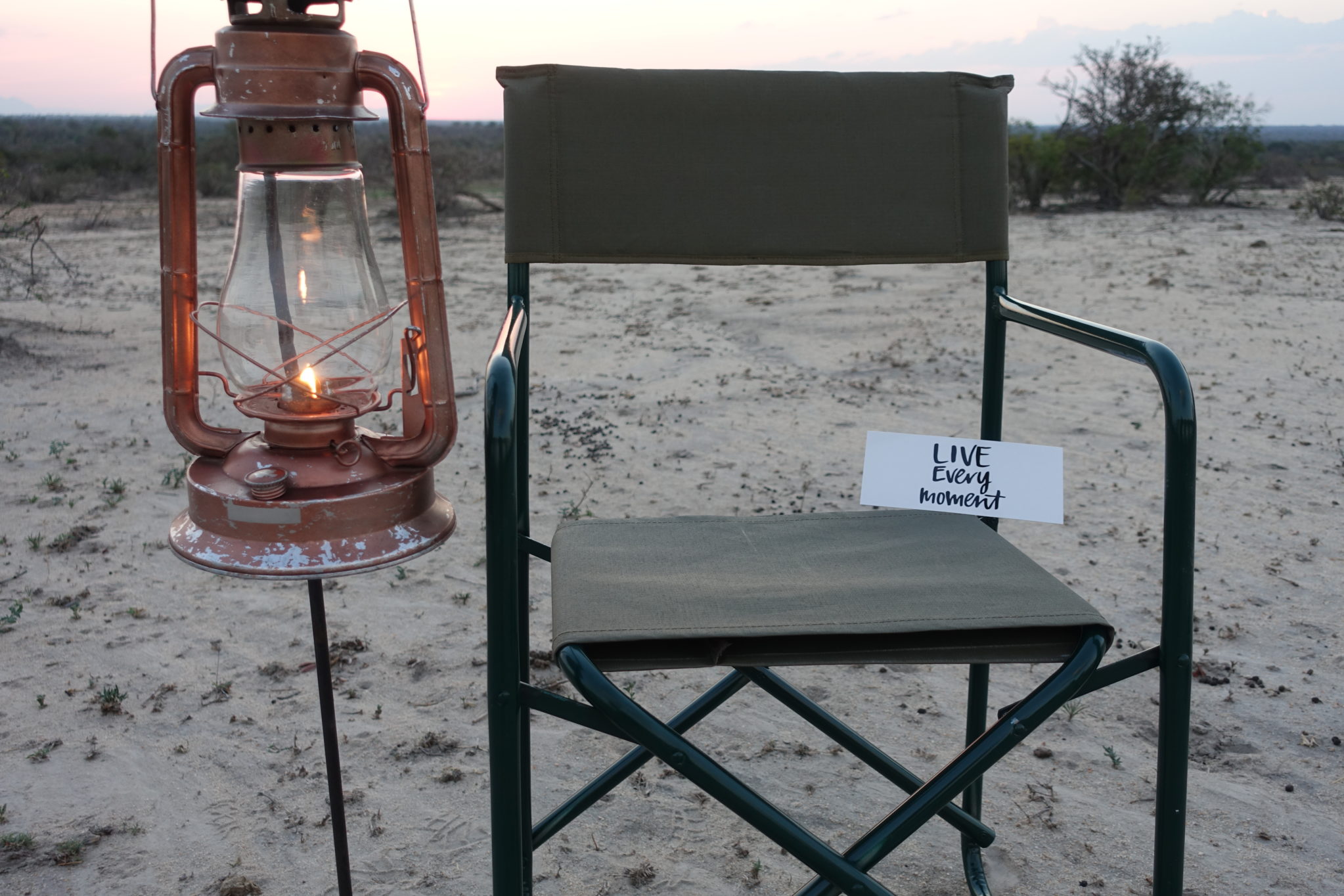 Safari sundowner, Sundowner setting at a safari camp in South Africa