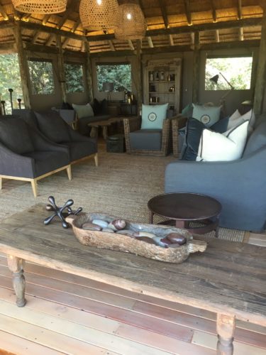 seating area, Camp Moremi, Okavango Delta, Botswana