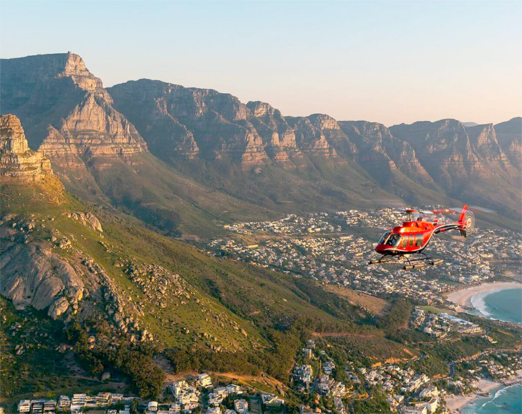 helicopter flights in Southern Africa