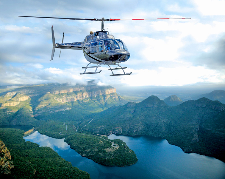 helicopter flights in Southern Africa