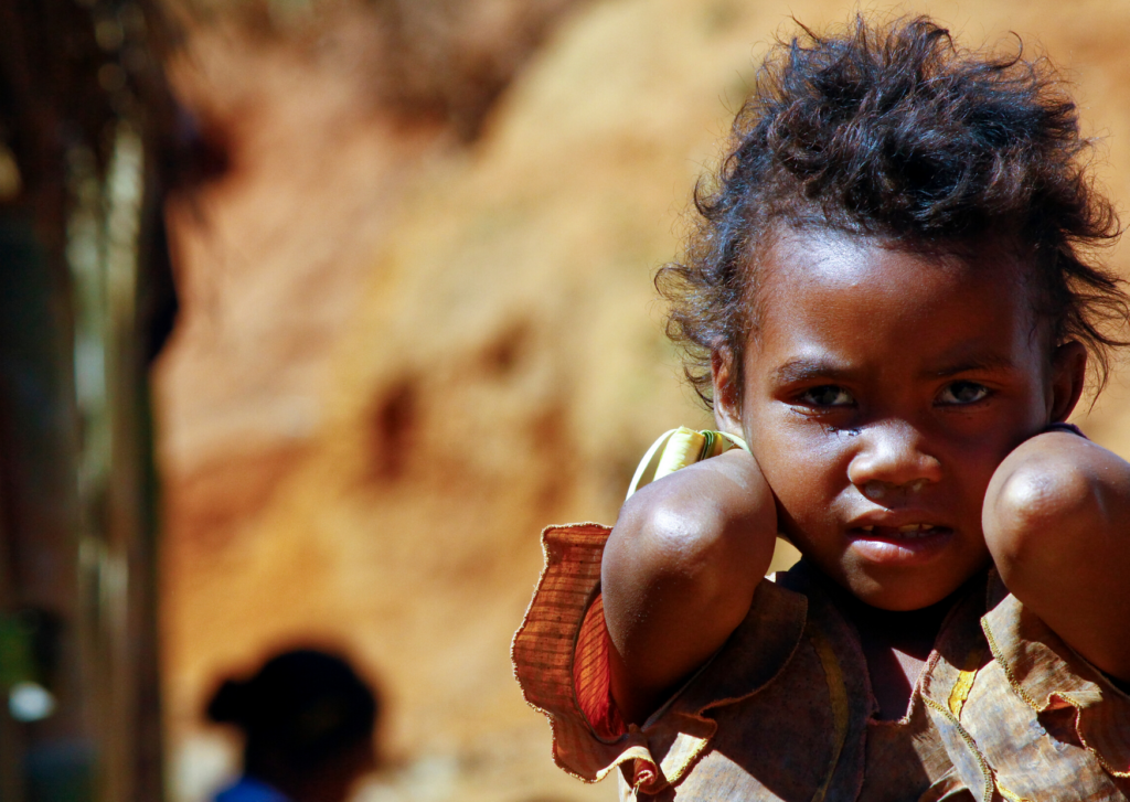 African girl deep in thought canva image poverty