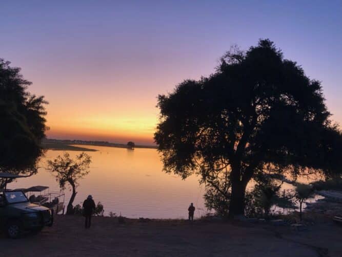 Bev Gait Solo traveller Botswana Victoria Falls sunset