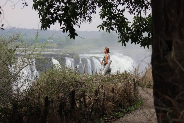 Victoria Falls yoga with kerri Zimbabwe wellness safari
