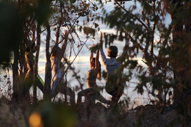 Victoria Falls yoga with kerri Zimbabwe wellness safari