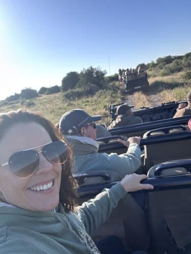 on our way! Briefing for the Kwandwe rhino conservation experience
