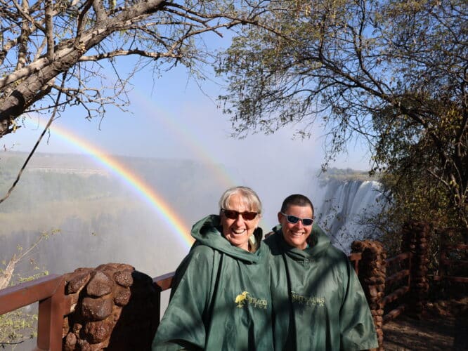 Rachel and Paddy holiday LGBTQIA+ Kenya Victoria Falls gay couple