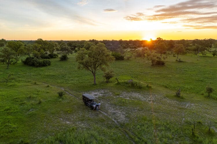 game drive Camp Karangoma Okavango Delta Wild Expeditions community conservation great green season special