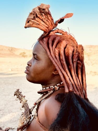 Visiting a himba village from Hoanib Valley Camp Kaokoland with Natural Selection Travel Danica Wilson 2023
