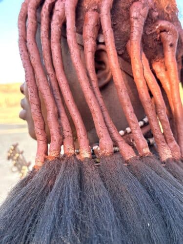 Visiting a himba village from Hoanib Valley Camp Kaokoland with Natural Selection Travel Danica Wilson 2023