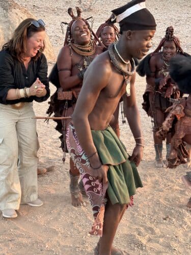 Visiting a himba village from Hoanib Valley Camp Kaokoland with Natural Selection Travel Danica Wilson 2023