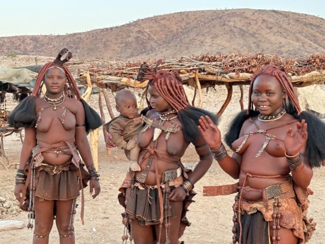 Visiting a himba village from Hoanib Valley Camp Kaokoland with Natural Selection Travel Danica Wilson 2023