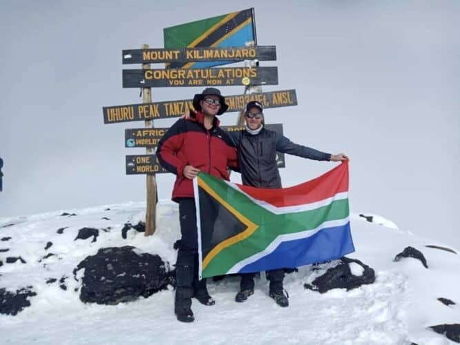 Kilimanjaro climb jono and andrew wilson