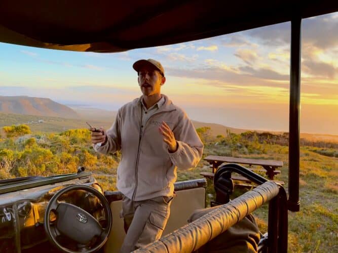 Grootbos Nature Reserve by Danica Wilson 2023 guide at sunset